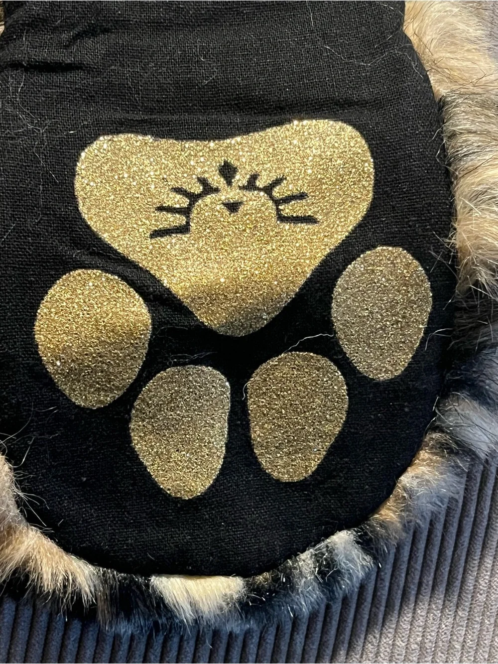 Spirithoods KIDS Leopard hood with sparkly gold paws